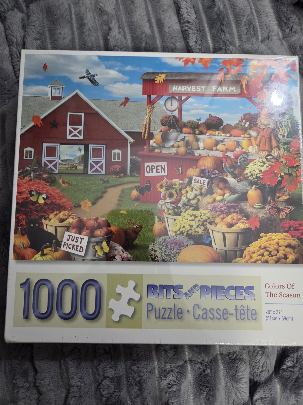 Bits and Pieces 1000-Piece Colors Of The Season Puzzle - Red, Green, Orange